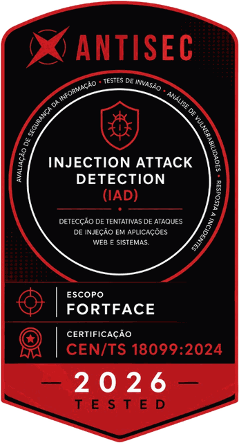 ANTISEC Injection Attack Detection (IAD) — CEN/TS 18099:2024 — Fortface 2026
